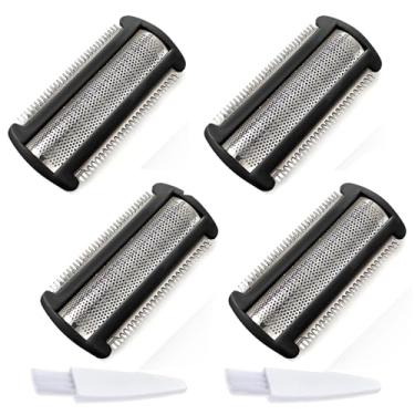 Imagem de 4 peças de cabeça de substituição BG2000 compatível com Bodygroom Series 7000 (BG7030/BG7040), 5000 (BG5025) e 3000 – Sistema hipoalergênico de barbear úmido/seco