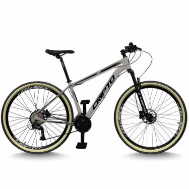 Imagem de Bicicleta Aro 29 Cripto 24 Marchas Freios Disco E Suspensão Pneu Bege - Prata/preto - 17" Prata/preto