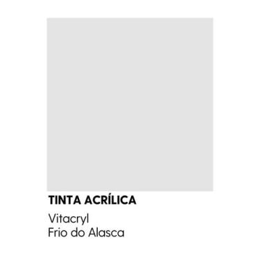 Imagem de Tinta Emborrachada Acetinada Cinzas - Vitacryl, Frio do Alasca, 3,6 lt