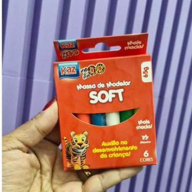 Imagem de Massa de modelar 6 cores 65g - kaz