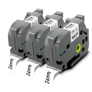Imagem de Fita adesiva Pristar laminada branca 24 mm para Brother