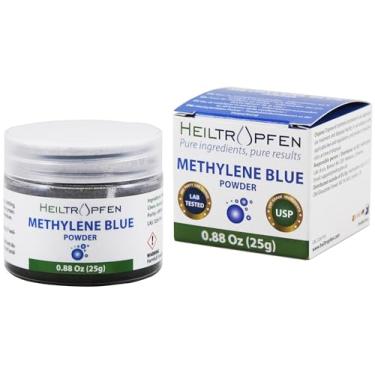 Imagem de Heiltropfen Pó azul de metileno 25 g - 25 g | Pureza ultra alta | Ingredientes de grau farmacêutico USP - Testado por terceiros | Sem formaldeído | Inclui colher