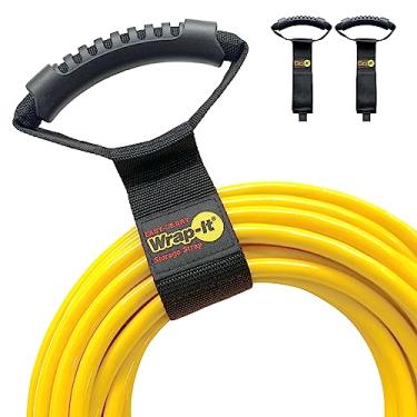 Imagem de Alças de armazenamento fáceis de transportar - 43 cm (2 peças) - Alça de transporte de cordão de gancho e laço resistente, gancho e organizador com alça para mangueiras de piscina, mangueiras de jardim, cabos e ideias de presente para pais