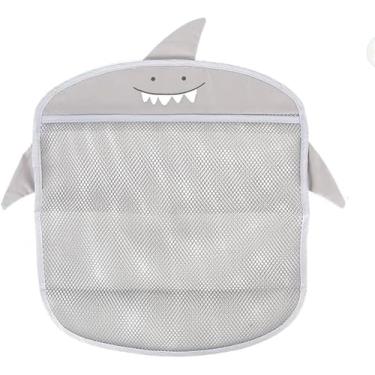 Imagem de Organizador de Brinquedos para Banho Infantil, Rede com Ventosas, Design de Animais, 3 Cores (Cinza)