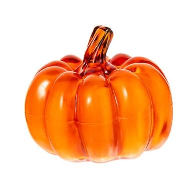 Imagem de IEUDNS Luz de abóbora de Halloween, enfeite de lâmpada de abóbora, presente criativo de Halloween, estatueta decorativa para quintal, festa de, Amarelo