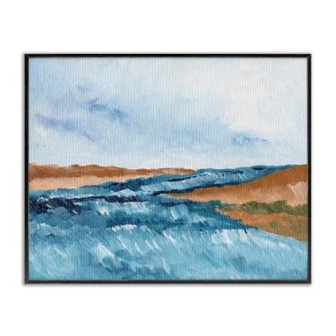 Imagem de Stupell Industries Desenho artístico giclée emoldurado preto Coastal Dreams Abstraction por Nikita Jariwala, 28 x 35 cm