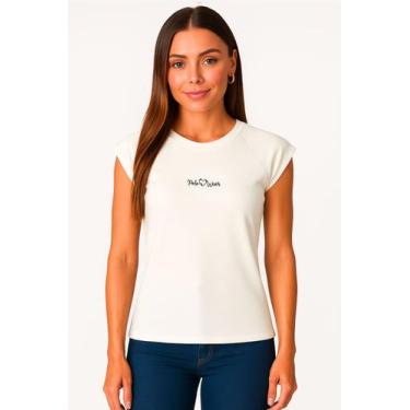Imagem de T-Shirt Feminina Manga Reglan Polo Wear Off White, Off white, GG