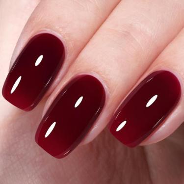 Imagem de Verniz de unhas em gel AILLSA Jelly Queen Hearts Burgundy 15mL