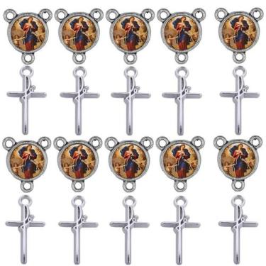 Imagem de Crucifixo + Entremeio NS Sra Desatadora Nos 40 Peças terço - Tudo Em M