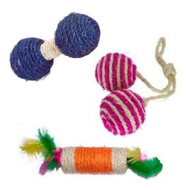 Imagem de Brinquedos Para Gato - Kit Com 3 Itens - Nicapet