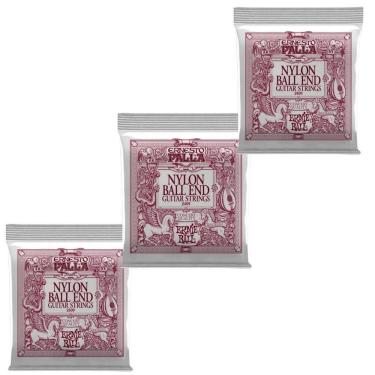 Imagem de Kit 3 Encordoamento Violão Nylon Ernesto Palla Ernie Ball