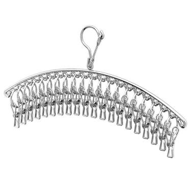 Imagem de ‌Varal Calcinha em Aço Inoxidável - Cabide Secador para Roupas Íntimas, Antiderrapante e Resistente à Umidade, Ideal para Banheiro e Lavanderia(MEIA LUA)