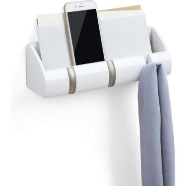 Imagem de Cubby Mini - Porta Chaves e Cabideiro Organizador Branco - Umbra, Bran
