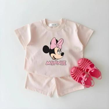 Imagem de Conjunto De Camiseta E Shorts De Algodão Para Bebês Meninas Da Disney 
