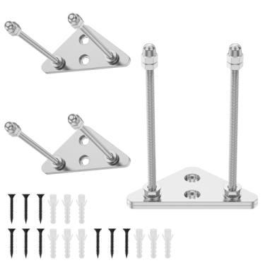 Imagem de ZJRDYYK 3 peças de suporte de parede para skate, exibição de deck de skate, cabide de parede de skate de alumínio para exibição e armazenamento de skates (triângulo)