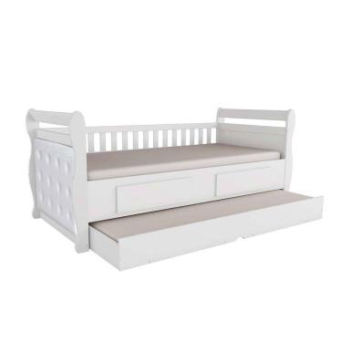 Imagem de Bicama Infantil Maria 2 Gavetas Móveis Peroba Branco