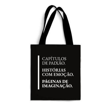 Imagem de Ecobag Média livro book algodão sustentável cru ou preta kindle capa presente natal dia dos professores