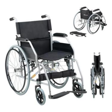 Imagem de Cadeira de Rodas Modelo D100 Dobrável Resistente Até 100kg - Dellamed