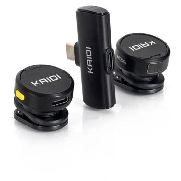 Imagem de Microfone Duplo de Lapela USB-C para Smartphones KMF4-C - KAIDI