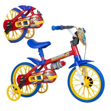 Imagem de Bicicleta Infantil Aro 12 Nathor Fireman Bombeiro Vermelho Menino 1 a 