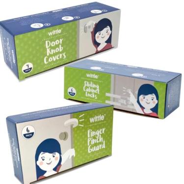 Imagem de Wittle Protetor de aperto de dedo – Tampa de porta à prova de bebês com espuma macia e durável – evita que as portas batam, evita lesões por beliscar os dedos e crianças ou animais de estimação fiquem