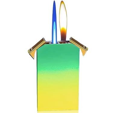 Imagem de EEIOKGMS Isqueiro de tocha de metal vintage, isqueiro com padrão de latão, isqueiro antigo recarregável, equipamento para caminhadas ao ar livre (sem combustível butano) (#9)