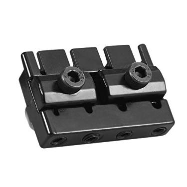 Imagem de HXYIG Conjunto de porcas de bloqueio de corda de contrabaixo elétrico sem cabeça de 4 cordas com 2 chaves e 2 parafusos pretos