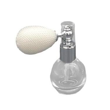 Imagem de KiBcsLic Atomizador de perfume spray 12ml vazio bico antientupimento viagem amigável pequeno salão de beleza difusor de óleo essencial silicone e vidro, Branco