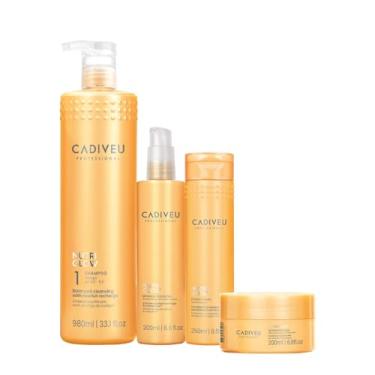 Imagem de Kit Cadiveu Professional Nutri Glow Booster Fluido Shampoo Condicionador e Máscara (4 produtos)