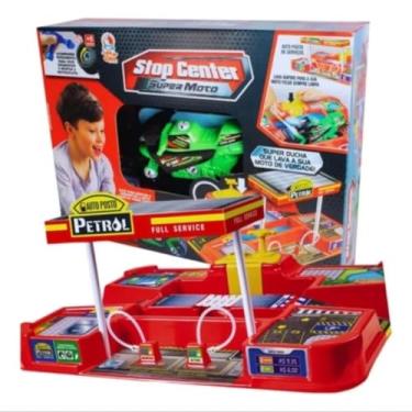 Imagem de Kit Posto de Gasolina Infantil com Lava Rápido, 2 Motos e Ferramentas, Brinquedo Educativo