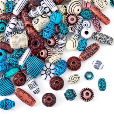 Imagem de Cheriswelry Contas de acrílico sortidas para kit de fabricação de pulseiras, barril de tubo de contas vintage, contas redondas de coração, espaçadores de contas estéticas de 7 a 25 mm para colar