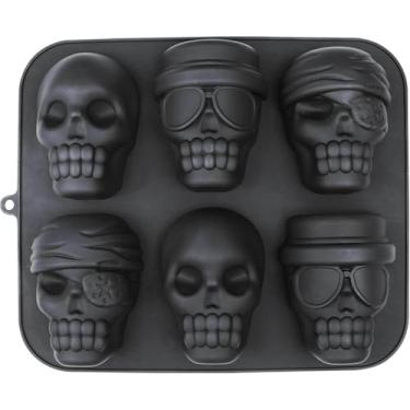 Imagem de Forma de Bolo de Silicone Webake Caveira Forma de Bolo de Halloween