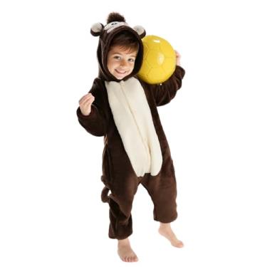 Imagem de Breevo Macaco fantasia infantil Halloween animal 2T 3T 4T Onesie 2 anos 7-9 anos