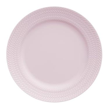 Imagem de Germer, Prato de sobremesa em porcelana, modelo Chevron, Ø 20,5 cm,Rosa