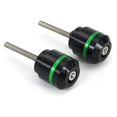 Imagem de BYYINGSUS Tampões de tampa de extremidade de barra compatíveis com CBR1100XX VFR800 VFR1200F VTR1000 RC51 CB1000R CB300R CB125R CB650F NC750S (estilo A verde)