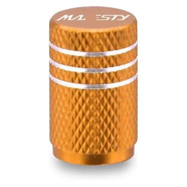 Imagem de Tampas de válvula de pneu de roda Capas de haste de aro de pneu para motocicleta à prova de pó compatível com Y&AMAHA Majesty250 Majesty400 Majesty125 Majesty 250 400 125 (1 peça dourada)