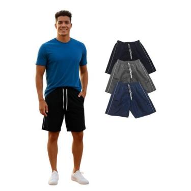 Imagem de Kit Com 3 Bermuda Tactel Reforçada Masculina Com Elástico - Wju Jeans,