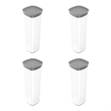 Imagem de Kit 4 Potes Herméticos Porta Alimento Mantimentos C Tampa 2L