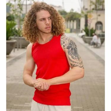 Imagem de Camiseta regata canelada ribana - goodstylelife, Vermelho, g