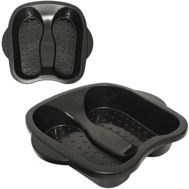 Imagem de Bacia De Plastico Para Pedicure Preta 37X35X8Cm