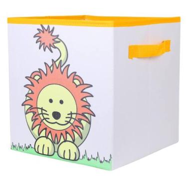 Imagem de Caixa Organizadora de Brinquedos Estampada 28x30x28cm BICHINHOS - Orga