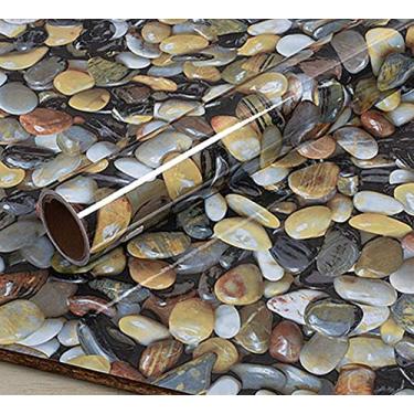 Imagem de UPREDO Papel adesivo de paralelepípedos 3D, papel de parede de vinil para cozinha, bancada, 40 x 200 cm