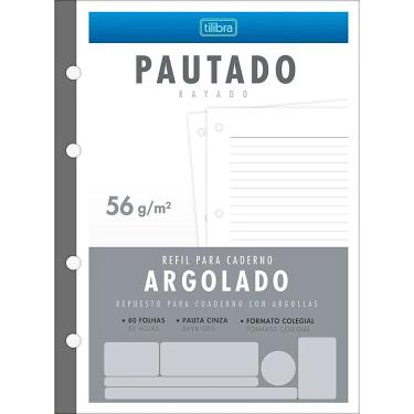 Imagem de Refil Tiliflex Para Caderno Argolado Colegial 80 Folhas 56g-m² Tilibra