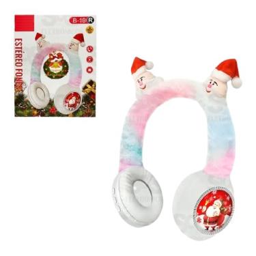 Imagem de Fone De Ouvido Bluetooth Sem Fio Papai Noel Natal Infantil B-19R