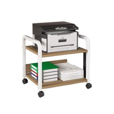 Imagem de URGDWEKJY Suporte de impressora simples para escritório, embaixo da mesa, rack de armazenamento de arquivos, suporte de impressora