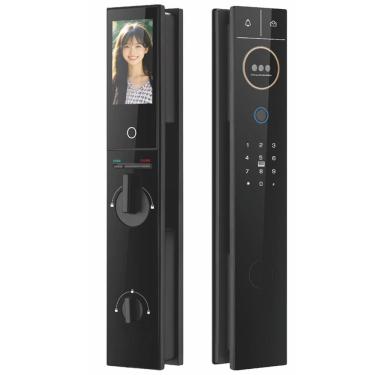 Imagem de Fechadura Eletronica Digital Wifi Biometria Reconhecimento Facial Cartao App Celular Smartphone Segurança Residencial Proteçao