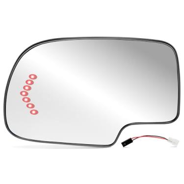 Imagem de BJSIA Substituição de vidro espelhado aquecido do lado do motorista Fis 2003-2007 Chevy Silverado, Avalanche, Suburban, Tahoe, GMC Sierra, Yukon, Cadillac Escalade, Espelho retrovisor lateral externo