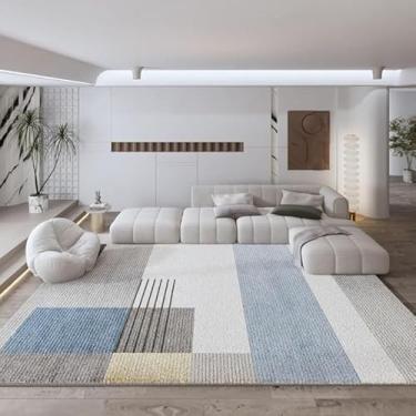 Imagem de Tapetes Sala De Estar Grande 200 X 300 Cm Antiderrapante Tapete De Pilha Curta Macia Para Escritório Quarto Sala De Jantar Patchwork Geométrico Moderno, Gray4, 120 x 180 cm