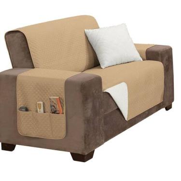 Imagem de Capa Protetora de Sofá Padrão 2 Lugares Impermeável Dupla Face - MR EN