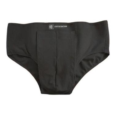 Imagem de Cueca Inguinal Dupla Preta - Para Evitar Evolução De Hernia Inguinal -